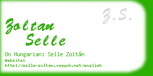 zoltan selle business card